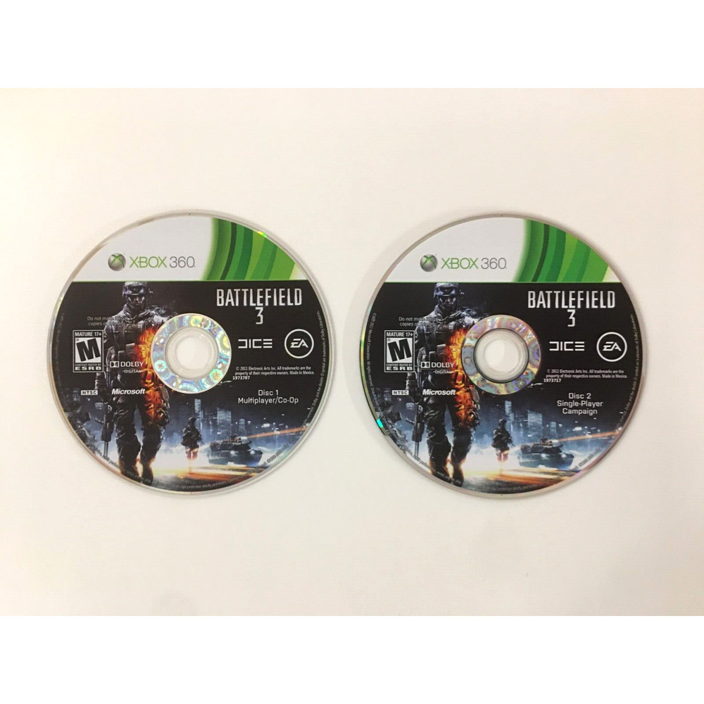 Battlefield 3 (Microsoft Xbox 360, 2011) DICE/EA Games - Discs Only - US Seller